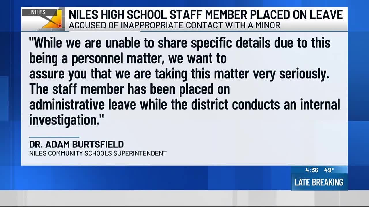 Niles High School places staff member on leave during investigation ...