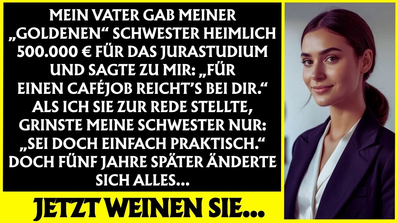„Mein Vater gab meiner „goldenen“ Schwester heimlich €500 000 und sagte mir „Für dich reicht’s…“