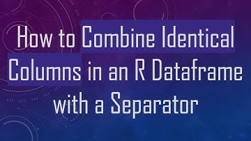 How to Combine Identical Columns in an R Dataframe with a Separator