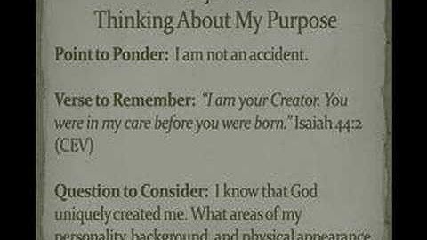 RE: The Purpose Driven Life By Rick Warren (Chapter 2)