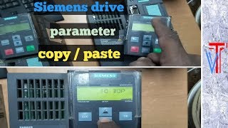 Siemens drive parameter copy paste