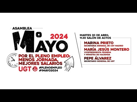Asamblea de UGT Madrid con motivo del Primero de Mayo
