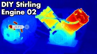 DIY Stirling Engine 02: First Stirling Cycle Cooler / Heat Pump Test from Modified Air Compressor