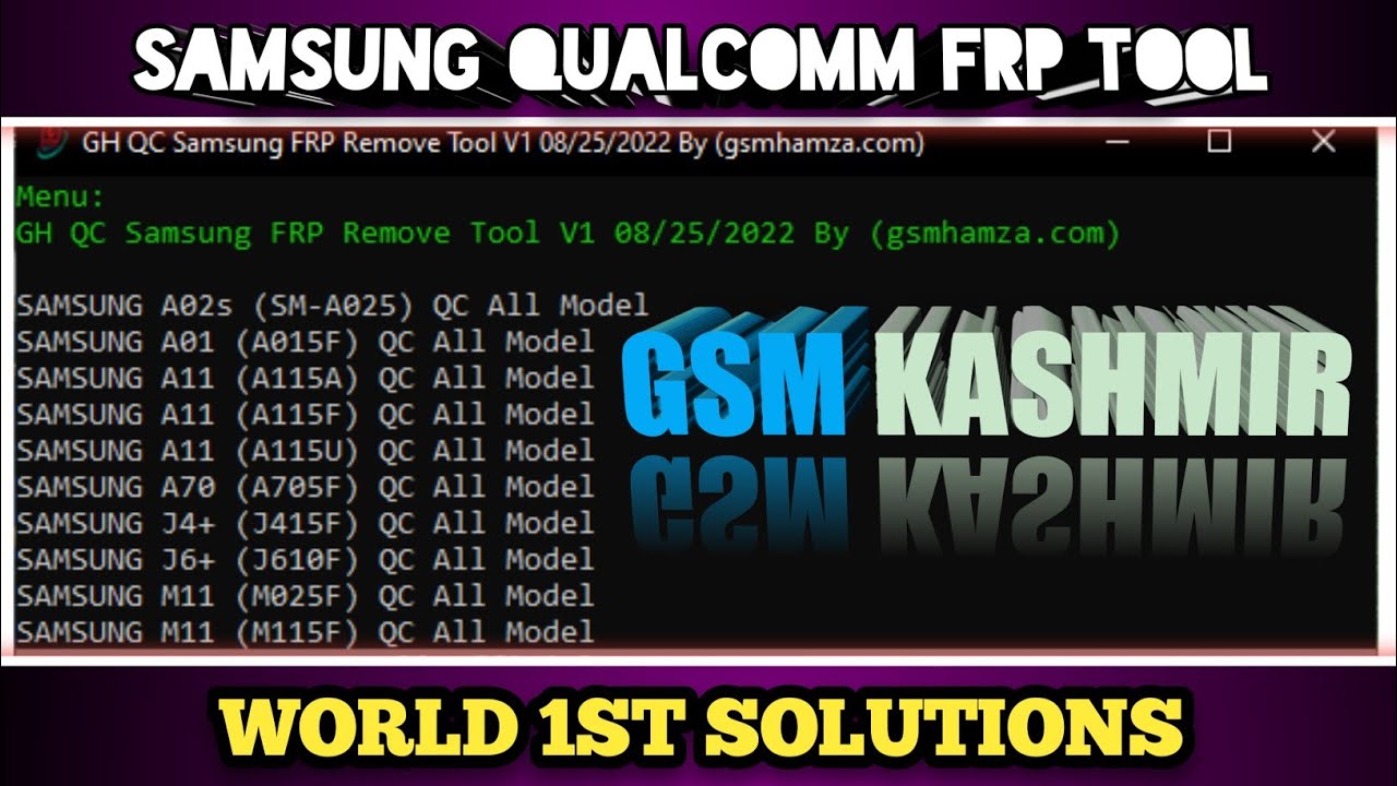 Samsung Qualcomm All Models FRP Erase - New Tool 2022 - YouTube