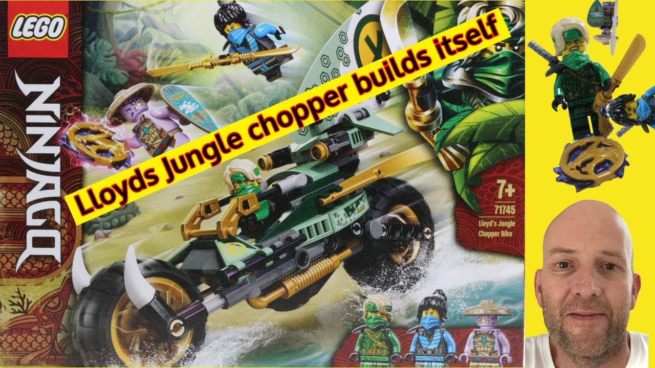 Lego Ninjago 71745, Lloyds jungle chopper bike, stop motion speed build