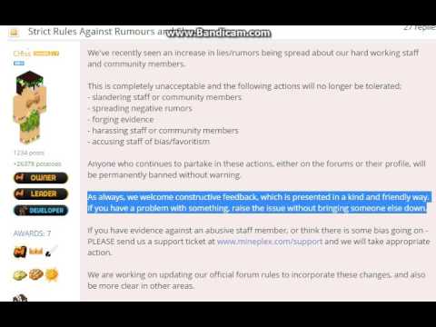 My thoughts on mineplex's new slander policy