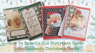 How to Recycle Old Christmas Cards into Handmade Christmas Cards 2024