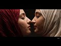 Two American Hijabi Women In Love Kiss A Beautiful And Tender Connection