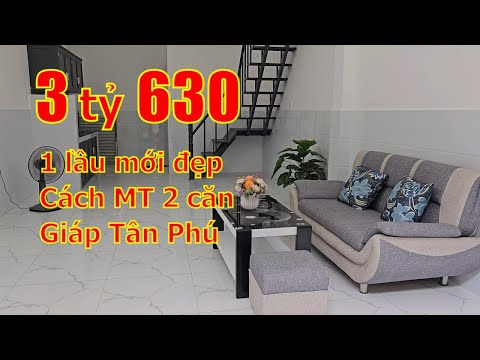 Bán nhà Bình Tân 1 lầu mới đẹp cách mặt tiền 2 căn, sổ hồng riêng, hẻm 1/ đường số 14A, giáp Tân Phú