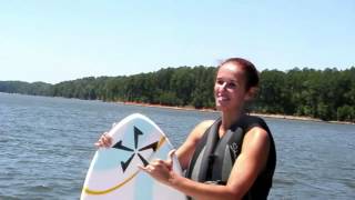 Miriam wake surfing with Allatoona Adventures