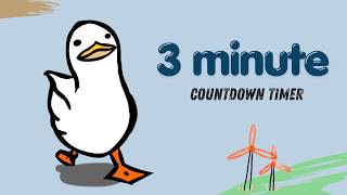 3 Minute Countdown Timer | Walking Duck | Relax With Cozy Jazz Music