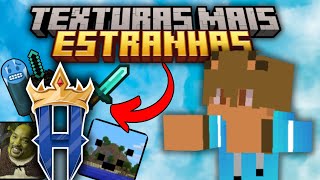 TESTEI AS TEXTURAS MAIS ESTRANHAS DO MINECRAFT NO BED WARS 🤯