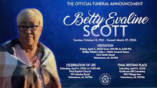 Celebration of Life for Ms. Betty Evaline Scott