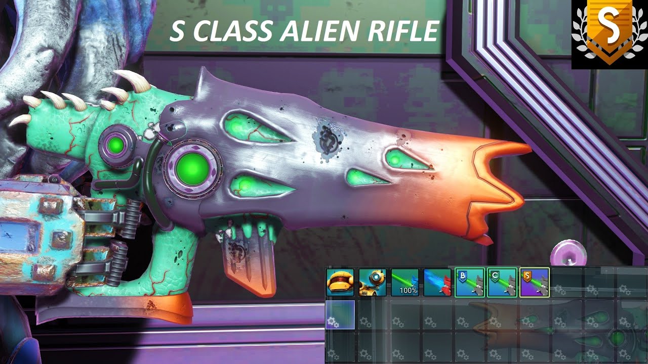 Nms Alien Rifles No Man's Sky - Green & Orange S Class Alien Rifle - YouTube