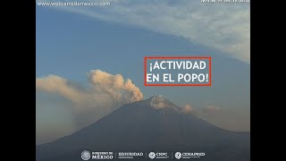 🌋 #POPOCATÉPETL | ¡Actividad a la vista! El #Volcán #EnVivo