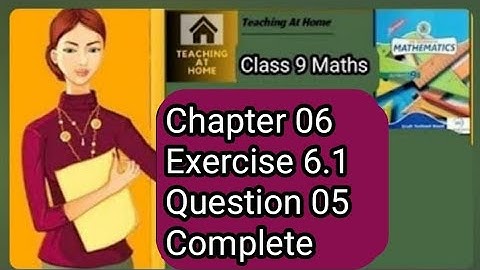 Exercise 6.1 Q5 Complete | Class 9 Sindh Text Board | Ex 6.1 | teaching at home