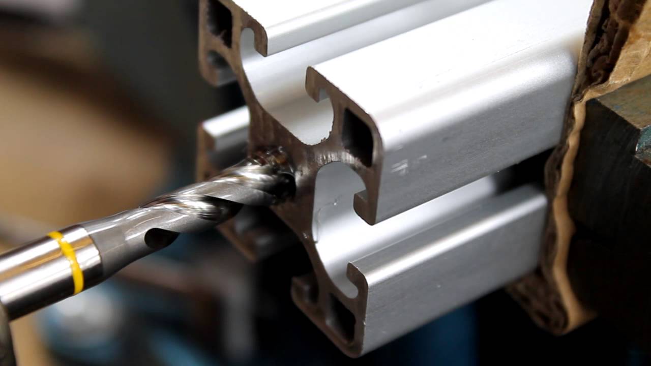 Thread Tapping The Bore Hole In Aluminium Profile Extrusion Youtube