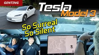 Tesla Model 3 Long Range On Highway & Genting  So Surreal So Silent So Quick | YS Khong Driving