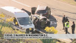 3 dead, 2 injured after driver flees from traffic stop in D.C.