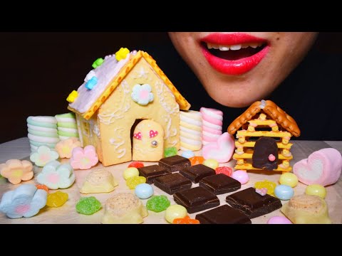 [咀嚼音]お菓子の家[ASMR]CANDY HOUSE[EATING SOUNDS]CRUNCHY,CRISPY,CHEWY