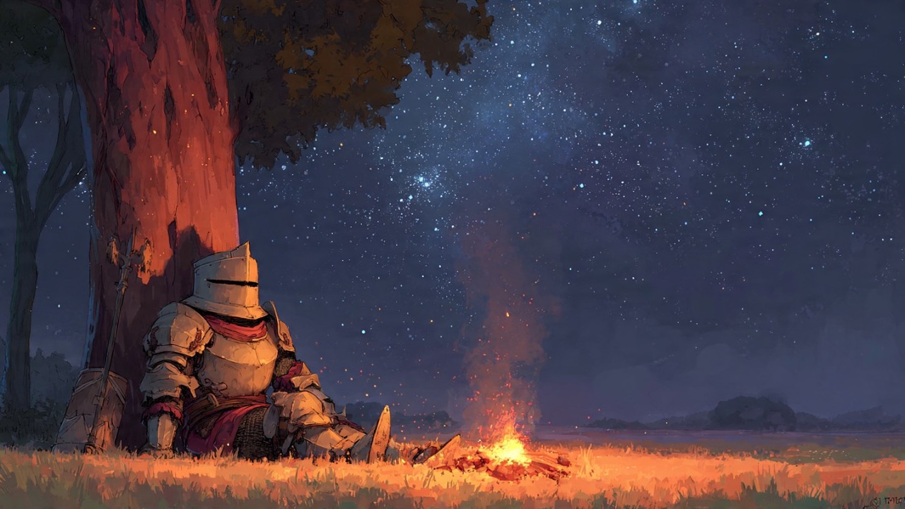 Campfire Sanctuary | Medieval Knight Music for Peace & Stillness