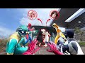 5 SpiderMan Bros SuperHero Meet Couple Serbian Dancing in Abandoned Company ( Surprise Action POV )