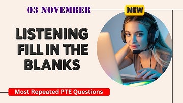PTE Listening Fill in The Blanks | Timer and Answers | Real Exam Questions November 2025