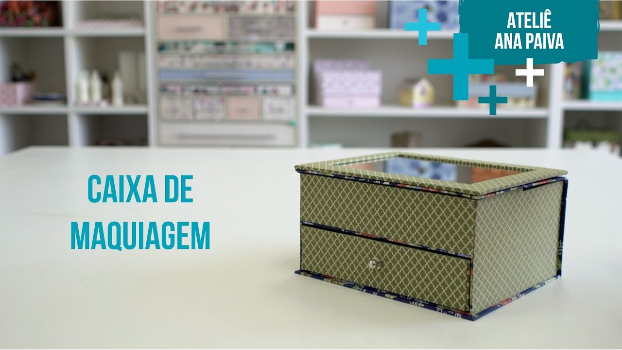 Caixa de Maquiagem - Cartonagem | Ateliê Ana Paiva