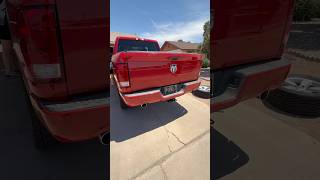 Cheap Amazon single chamber muffler exhaust on Ram #builtnotbought #mechanic #hemi