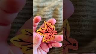 Wood burning fall leaf earrings?! 🍁🔥 #WoodBurning #FallCrafts