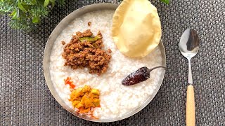 Healthy Delicious Indian Rice Porridge | Healthy Recipes | Kanjiyum Payarum | Nombu Kanji