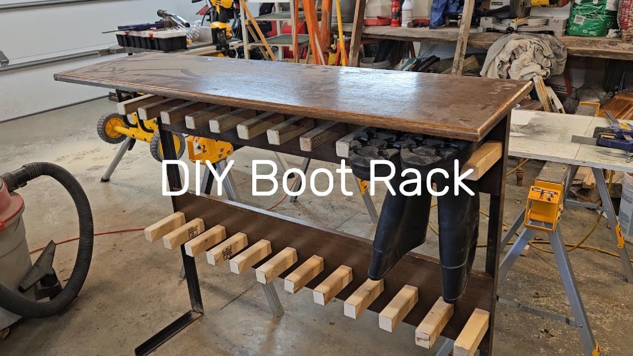 DIY Boot Rack - YouTube