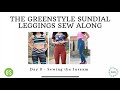 Greenstyle Sundial Leggings Sew Along Day 3 Sewing the Inseam and Matching Up Stripes