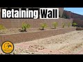 Timelapse - Retaining Wall Build - Cinder Block Wall - How to