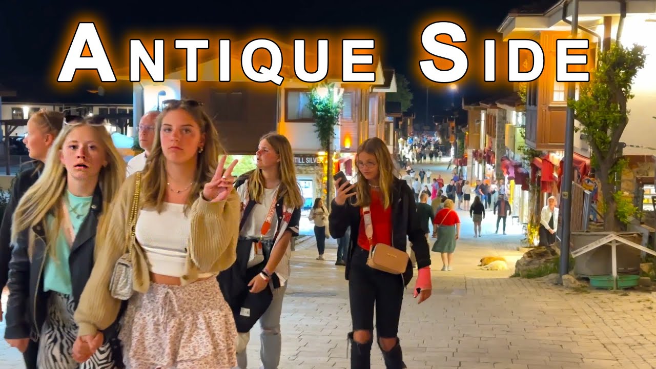 SIDE ALL HOTELS PROMENADE, Beach \u0026 Shopping /  Walking tour 4K TURKIYE #side #turkey #beach