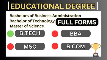 Abbreviations of ( LLB,B.Com,B.A,B.Sc,B.A,M.A,LLM,M.E,M.Tech,Phd ) Full form || Can you know these