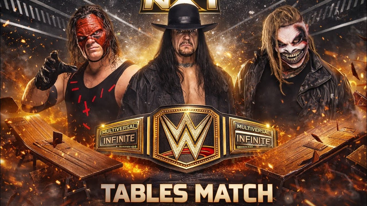 FULL MATCH- UNDERTAKER VS KANE VS FIEND_TABLE MATCH 