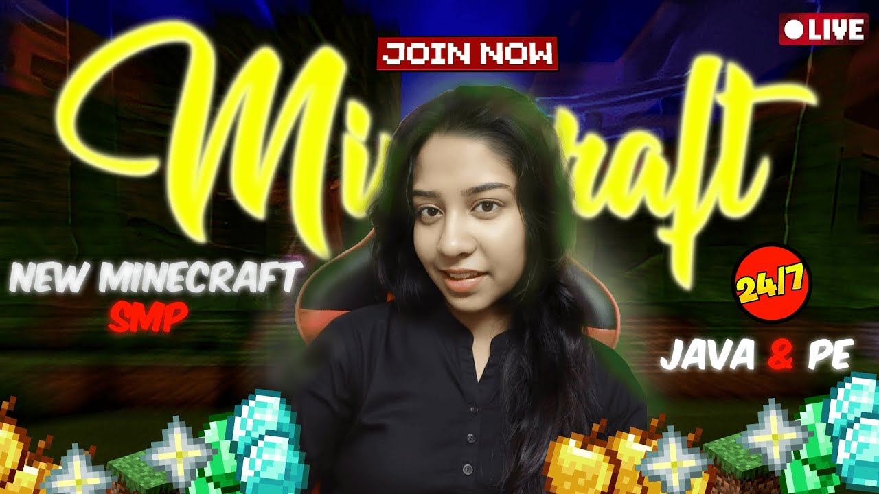 🔴 New Minecraft Public Server SMP 24/7 LIVE 🎀 || JAVA + BEDROCK || Day ...