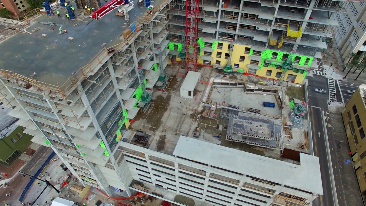 Nine15 construction, Downtown Tampa Drone Video YouTube