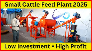 CATTLE FEED MACHINE 2025 | Small Cattle Feed Plant Setup & Poultry Feed Machine Full Working Demo