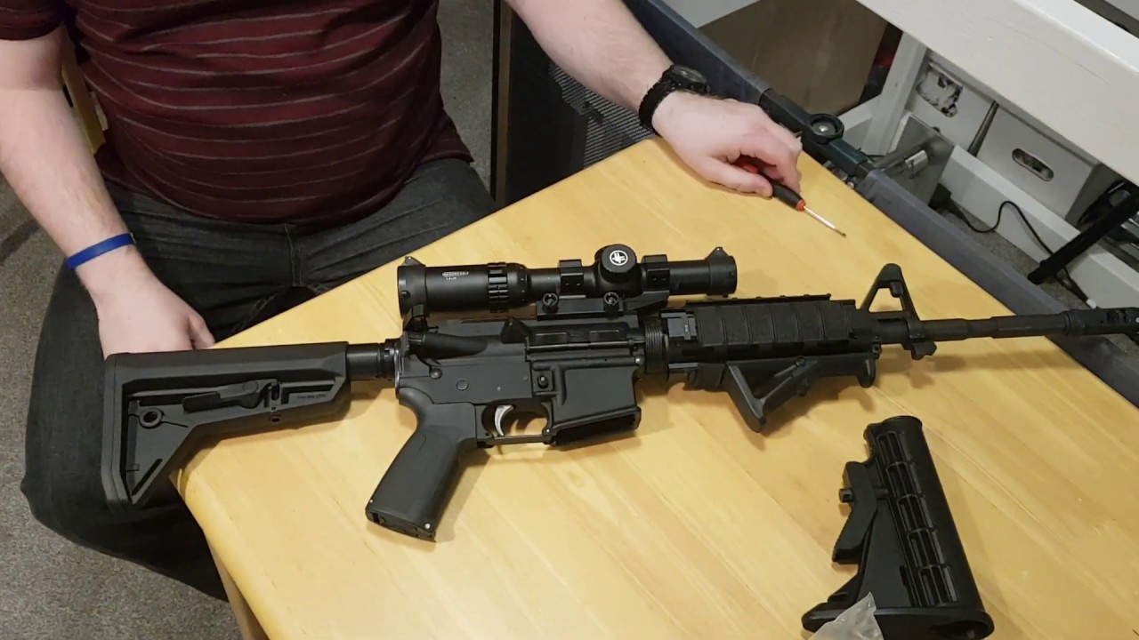 How To Remove The Standard Stock And Install Magpul Moe Sl Stock On M4/Ar15 Rifle