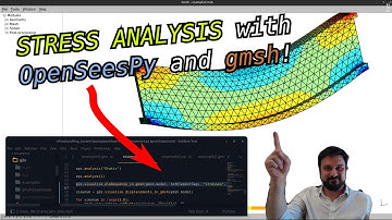 Perform STRESS analysis and visualization with OpenSees and gmsh