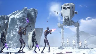 Separatist Droid Army vs Stormtroopers - STAR WARS JEDI FALLEN ORDER NPC Wars