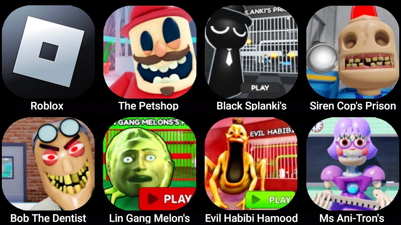 THE PETSHOP, Bob The Dentist, Lin Gang Melon's, BLACK SPLANKI'S, Miss Ani-Tron's, Siren Cop's Prison