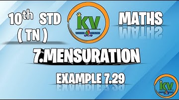 10th Std | Samacheer (TN) | 7.Mensuration | Example 7.29 |Tamil / English | #Maths |