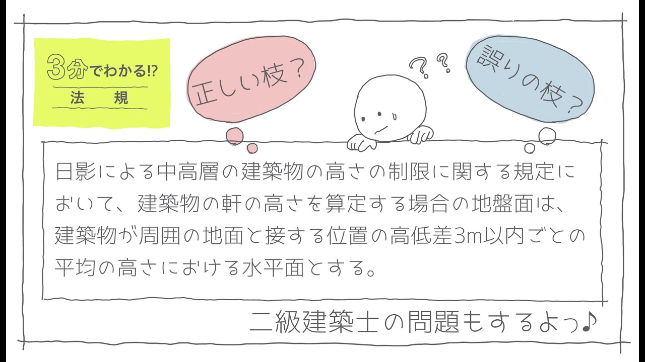 【法規037】日影による高さの問題（vol.0137）