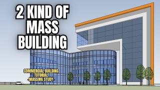 SKETCHUP BUILDING TUTORIAL | DOUBLE KIND OF BUILDING MASS