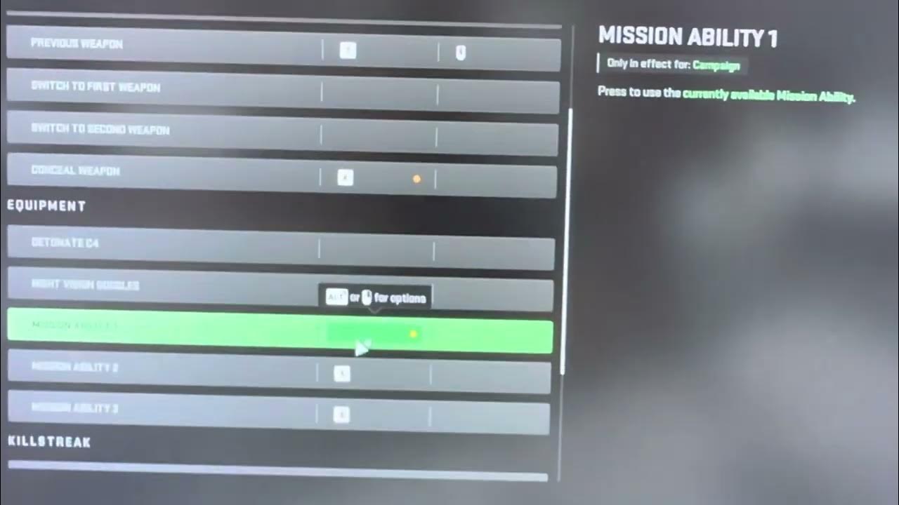 Call of Duty MW2 Can't get the backpack keybind to work in campaign