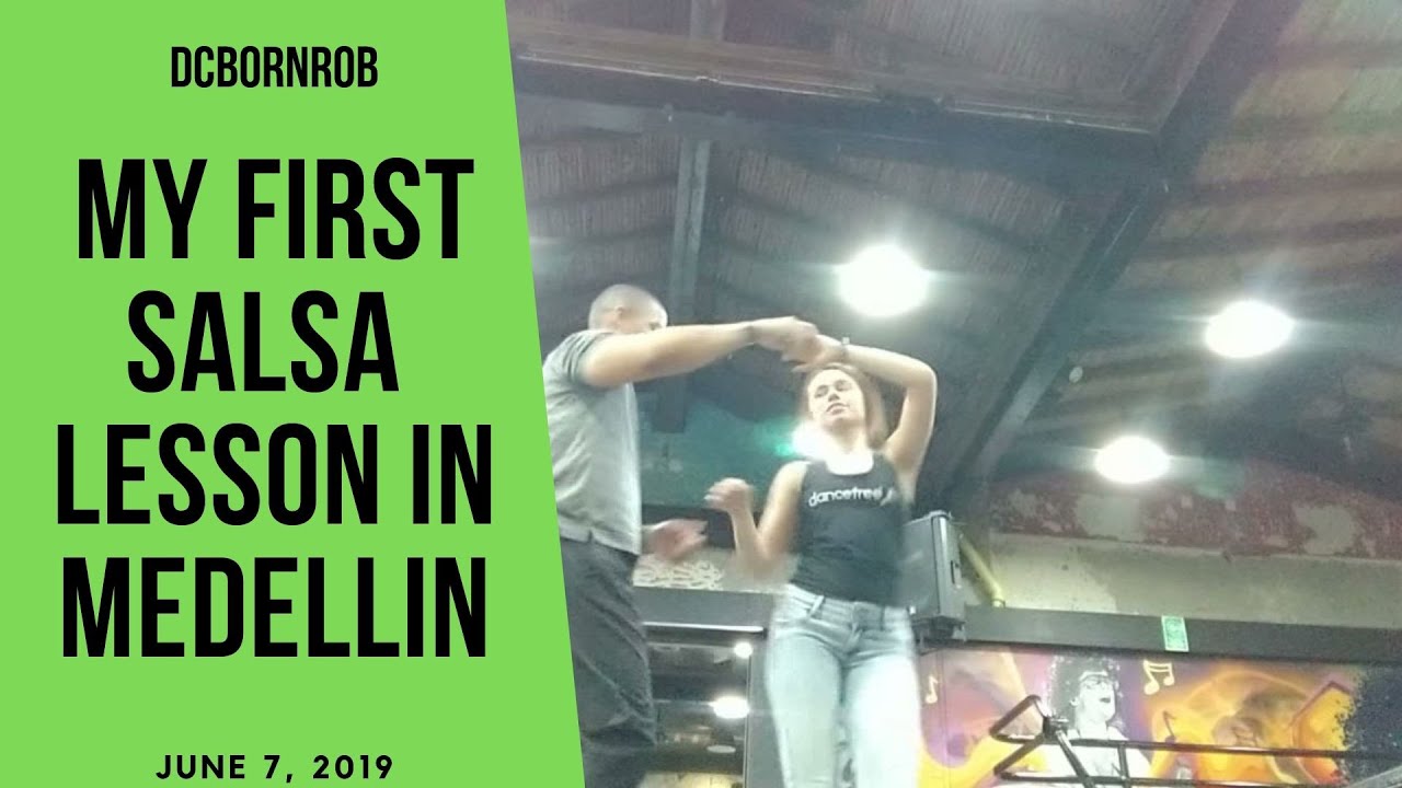 My first Salsa Lessons in Medellin Colombia - Dancefree Dance Studio