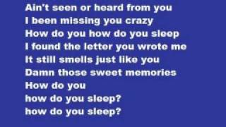 Jesse Mccartney- How Do You Sleep Lyrics